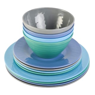 Foto 3 | Juego De Vajilla Gibson Home Melamine Service 4 Azules 12 Piezas - Venta Internacional.