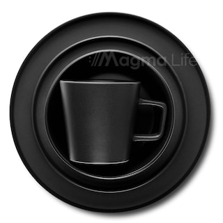 Foto 7 | Magma Life Vajilla Para 4 Personas Color Negro Ceramica/stoneware Elegante Y Modernos Set De 16 Pzas Con 8 Platos