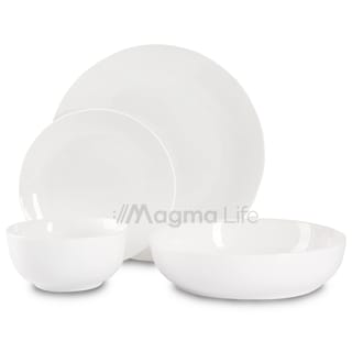 Foto 4 | Magma Life Vajilla Para 4 Personas De Ceramica/porcelana, 16 Pzs Resistente A Altas Temperaturas (blanco)