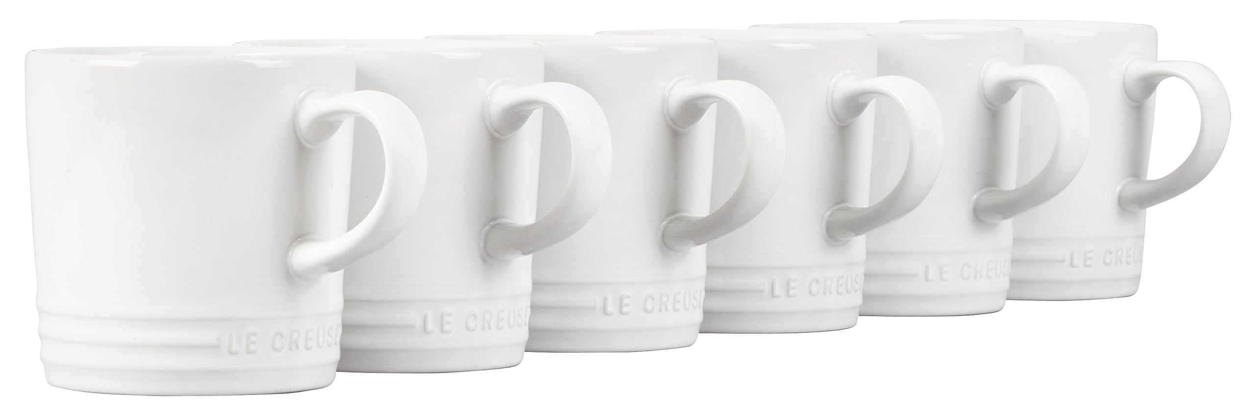 Foto 1 | Juego De Tazas Le Creuset London, 350 Ml, Gres Blanco, 6 Piezas - Venta Internacional.