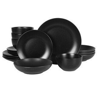 Foto 1 | Juego De Vajilla Gibson Home Queenslane, 16 Piezas, Negro Mate - Venta Internacional.