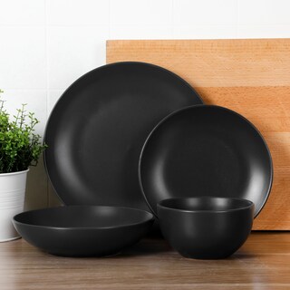 Foto 4 | Juego De Vajilla Gibson Home Queenslane, 16 Piezas, Negro Mate - Venta Internacional.