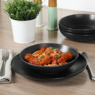 Foto 5 | Juego De Vajilla Gibson Home Queenslane, 16 Piezas, Negro Mate - Venta Internacional.