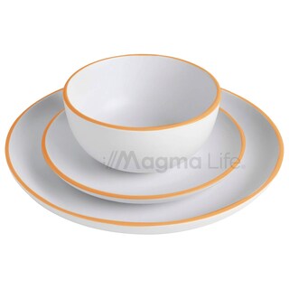 Foto 5 | Magma Life Vajilla Para 4 Personas De Stoneware, 12 Piezas: Resistente A Altas Temperaturas (blanco)