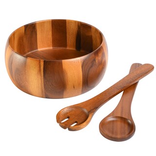 Foto 1 | Juego De Ensaladeras Gibson Home, Madera De Acacia, Laurel, 3 Piezas - Venta Internacional.