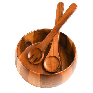Foto 6 | Juego De Ensaladeras Gibson Home, Madera De Acacia, Laurel, 3 Piezas - Venta Internacional.