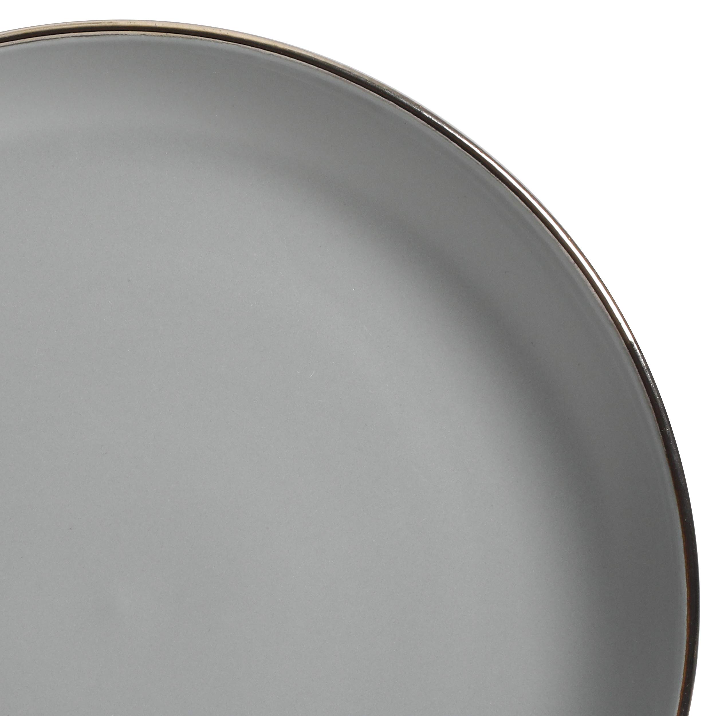 Foto 5 pulgar | Juego De Vajilla Gibson Home Rockaway Con Borde Gris/dorado, 16 Piezas - Venta Internacional.