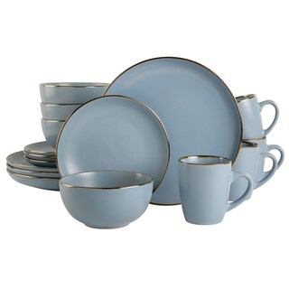 Foto 1 | Juego De Vajilla Gibson Home Rockaway, Redondo, Azul Mate, 16 Piezas - Venta Internacional.