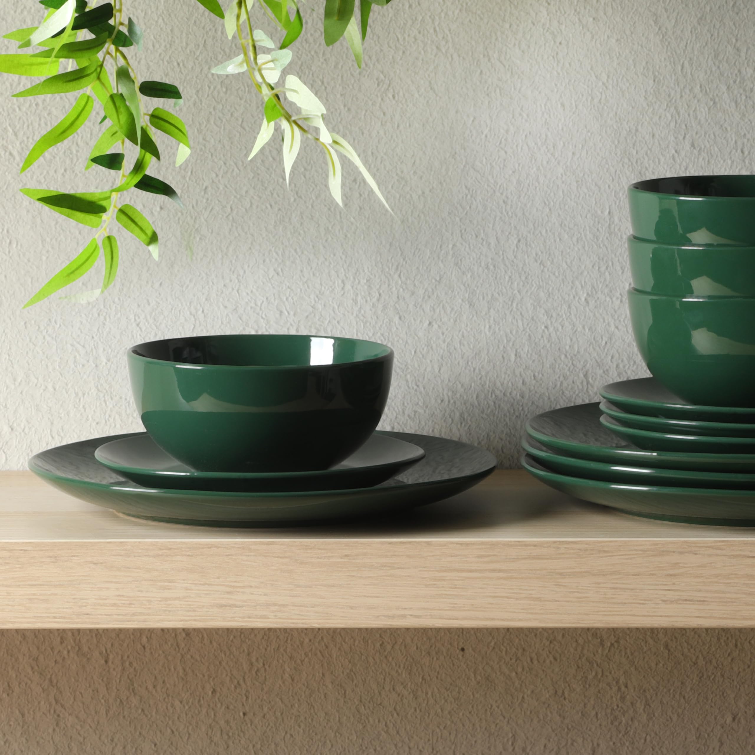 Foto 5 | Juego De Vajilla Gibson Home Simple Essential Hunter Green 12p - Venta Internacional.