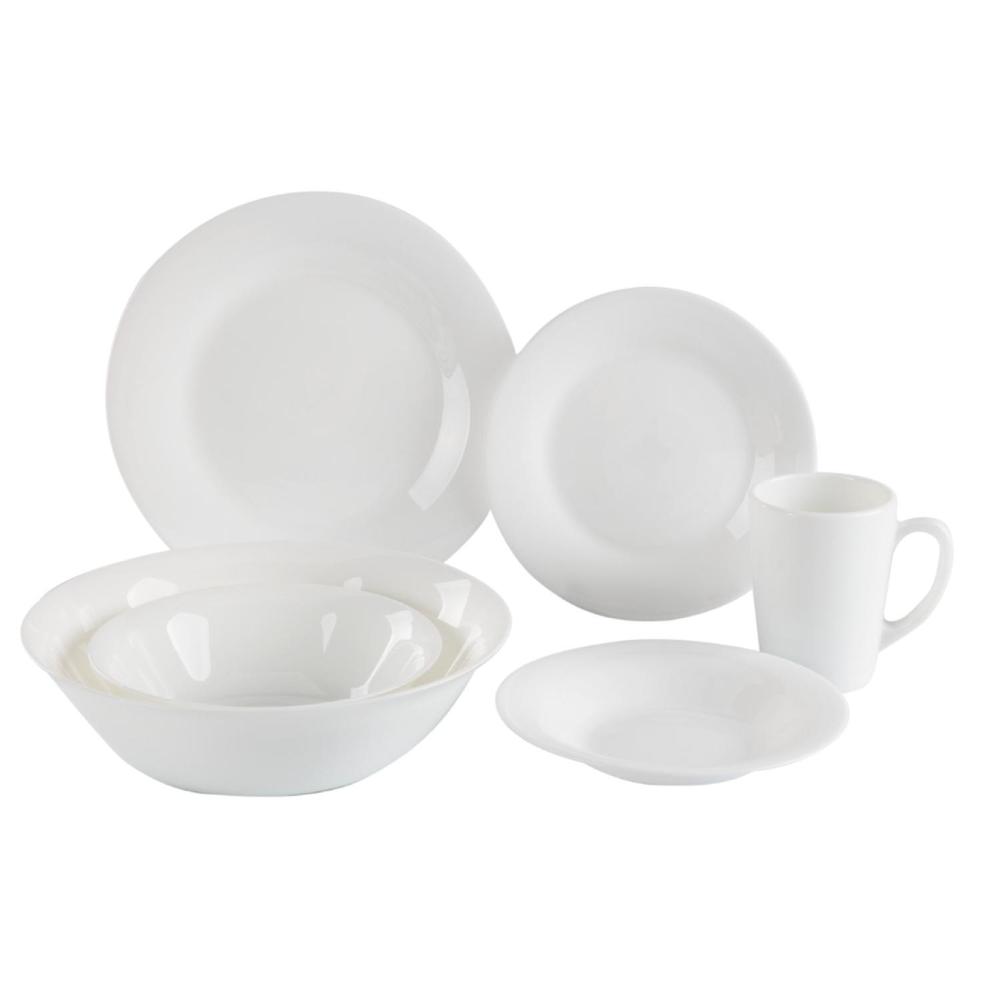 Vajilla Opal 31pzas Redonda Para 6 Personas Moderna Elegante