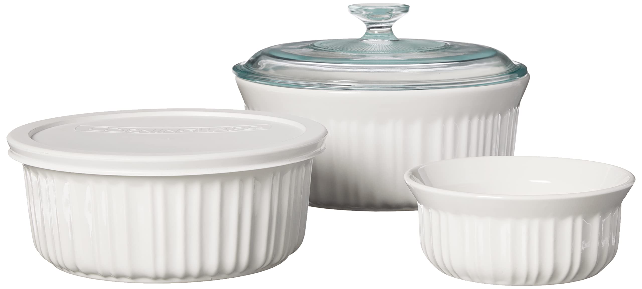 Foto 3 pulgar | Juego De Utensilios Para Hornear Corningware French White  7 Piezas De Cerámica Con Tapas - Venta Internacional.