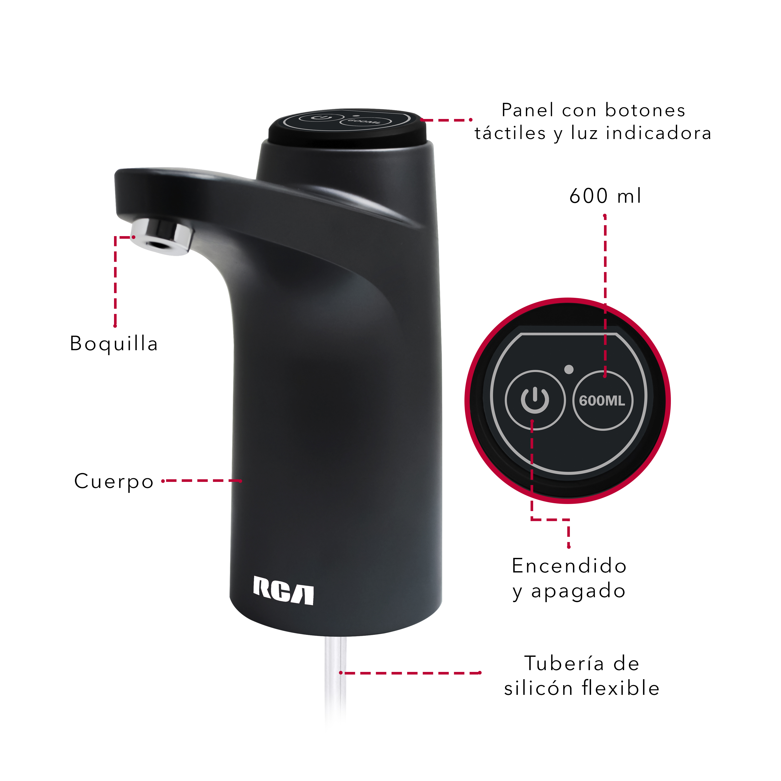 Foto 5 pulgar | Dispensador de Agua Eléctrico RCA RC-WD2 Negro