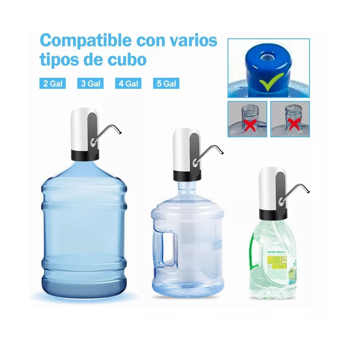 Foto 5 pulgar | Dispensador de Agua Eléctrico Eo Safe Importsesi-713  Negro Recargable USB