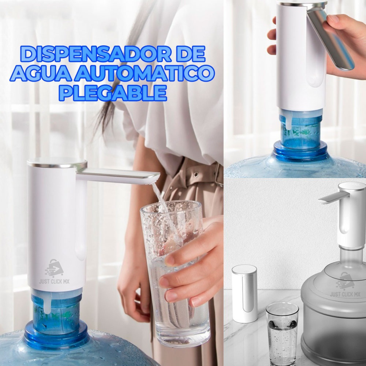 Foto 4 pulgar | Dispensador de Agua Automático Plegable JustClick MX Blanco