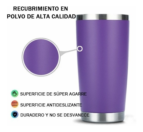 Foto 3 pulgar | Vaso Térmico Portátil Acero Inoxidable 20 Oz Púrpura