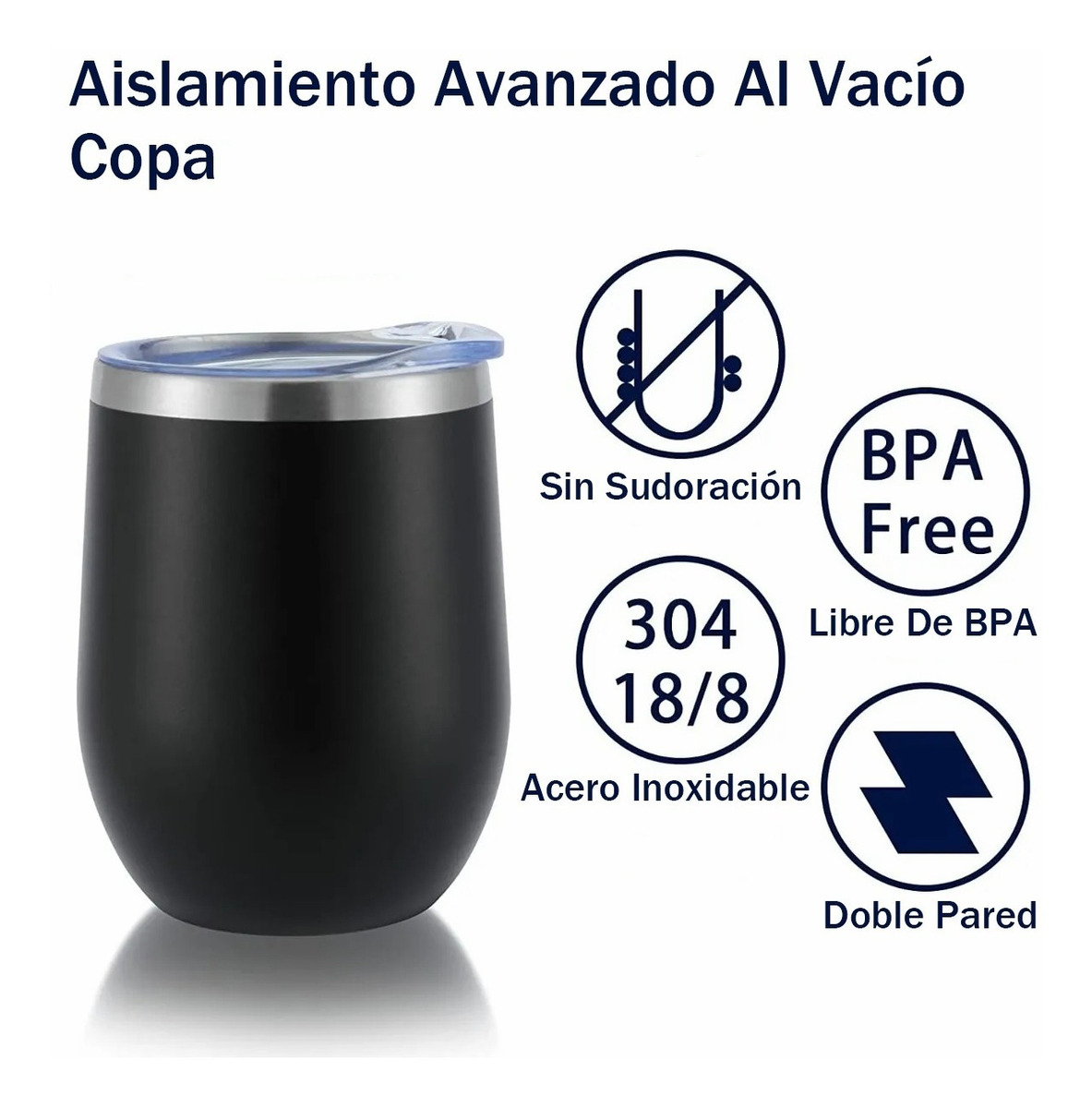 Foto 3 pulgar | Vaso Térmico Negro Wünd 12oz de Acero Inoxidable