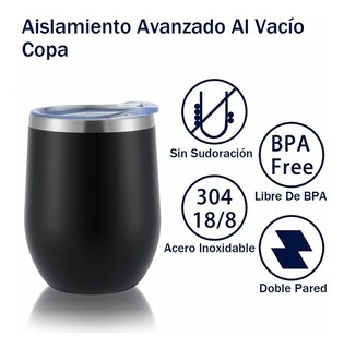 Foto 2 | Vaso Térmico Negro Wünd 12oz de Acero Inoxidable