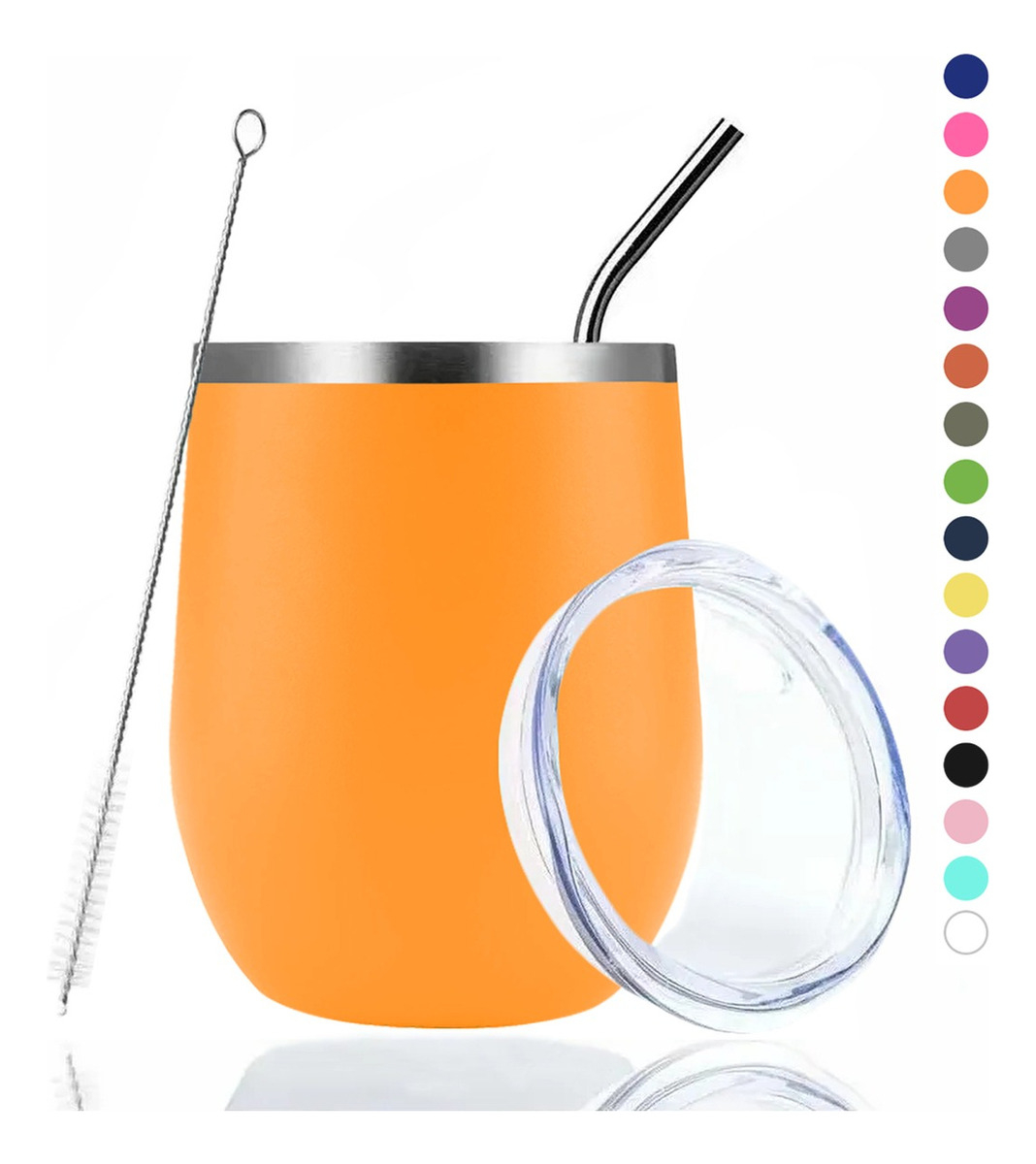 Vaso Térmico Naranja Wünd 12oz de Acero Inoxidable