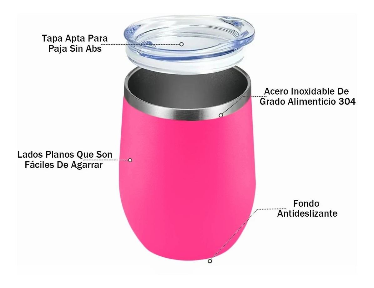 Foto 3 pulgar | Vaso Térmico Rosa Wünd 12oz de Acero Inoxidable