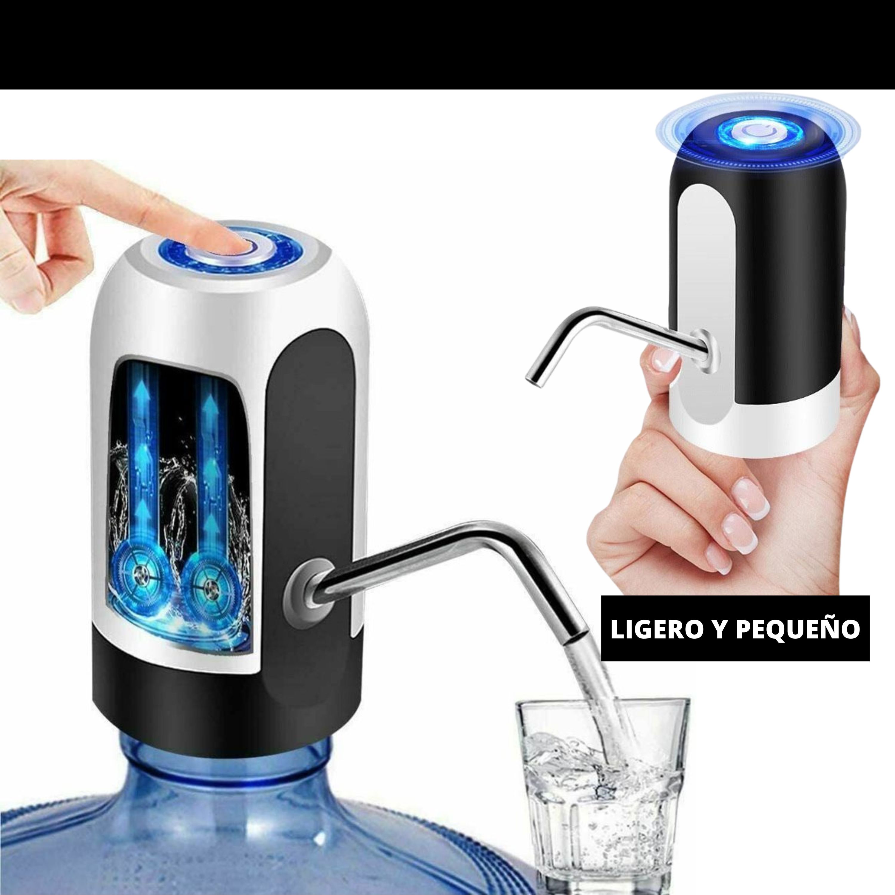 Foto 4 | Bomba De Agua Recargable Usb Para Garrafones (2pzs) - Suministro Automático Y Saludable - Acero Inoxidable - B