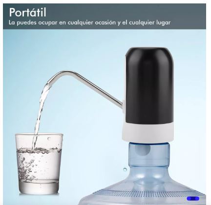 Foto 4 pulgar | Dispensador de Agua Eléctrico Elegate Negro Recargable USB