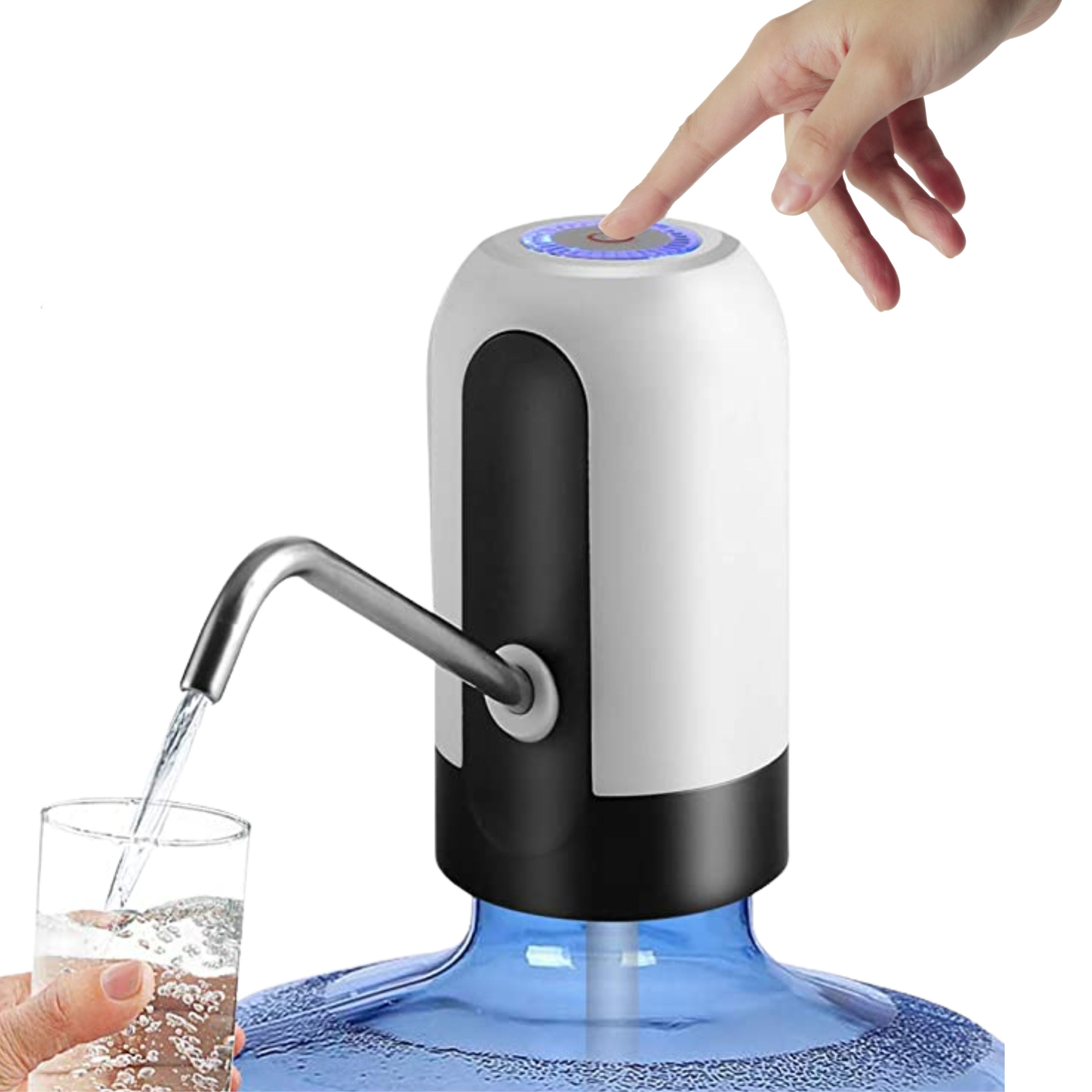 Bomba De Agua Recargable Usb Para Garrafones - Suministro Automático Y Saludable - Acero Inoxidable - Batería De 1200 $298