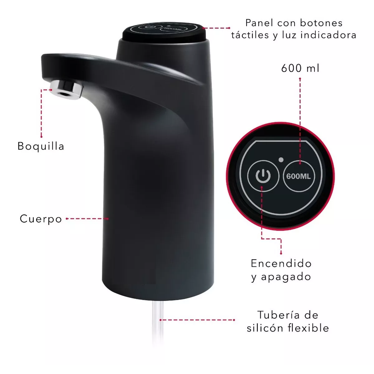 Foto 4 pulgar | Dispensador de Agua Eléctrico Rc-wd2 Negro