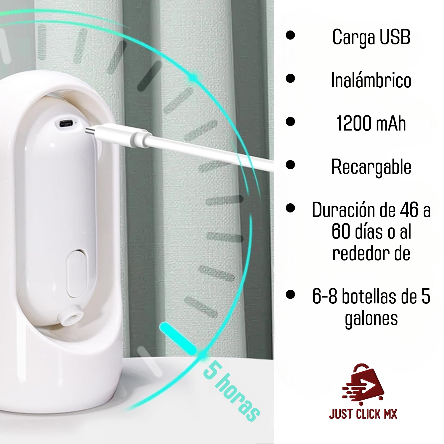 Foto 4 pulgar | Dispensador De Agua Touch Automático Recargable