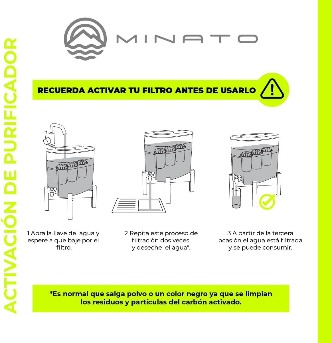 Foto 5 | Purificador De Agua Minato 9 Litros. Incluye 3 Filtros NWPF12