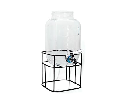 Foto 1 | Vitrolero De Vidrio Dispensador De Bebidas Con Base Hierro 8 Litros Bluelander