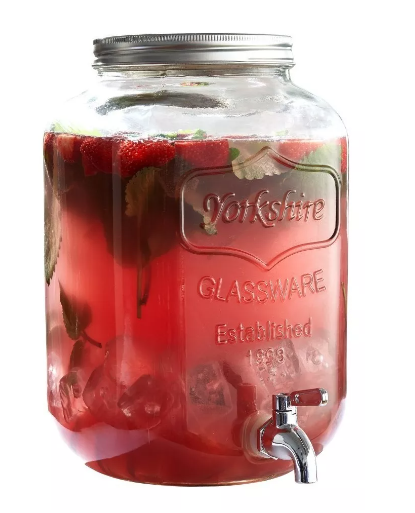 Mason Jar Dispensador Wünd Bebidas 8 L Vitrolero Agua Vidrio