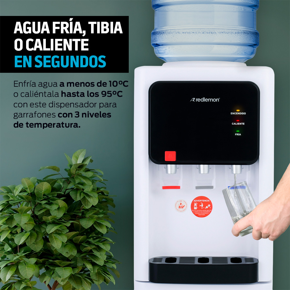 Foto 4 pulgar | Dispensador de Agua Fría Y Caliente 3 Temperaturas Redlemon Blanco