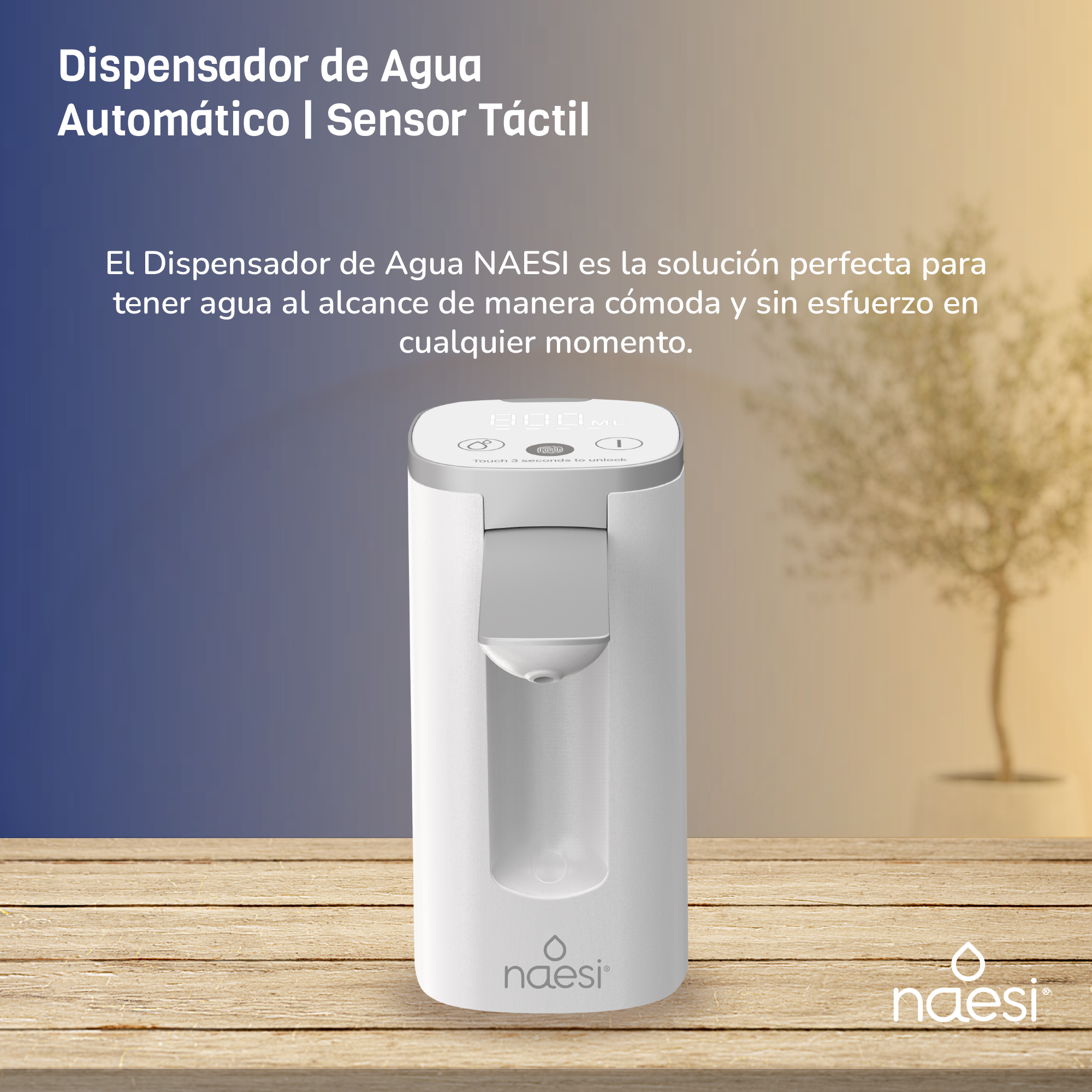 Foto 3 pulgar | Dispensador De Agua Sin Contacto Y Eficaz Hasta 800ml Naesi An408 Blanco