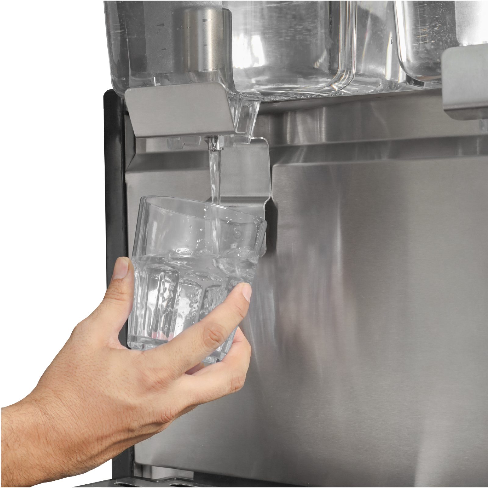 Foto 4 pulgar | Dispensador De Bebidas Frías Rhino Disbef-2t Policarbonato 2 Tanques 18 L, Acero Inoxidable, Agitación Fuente,