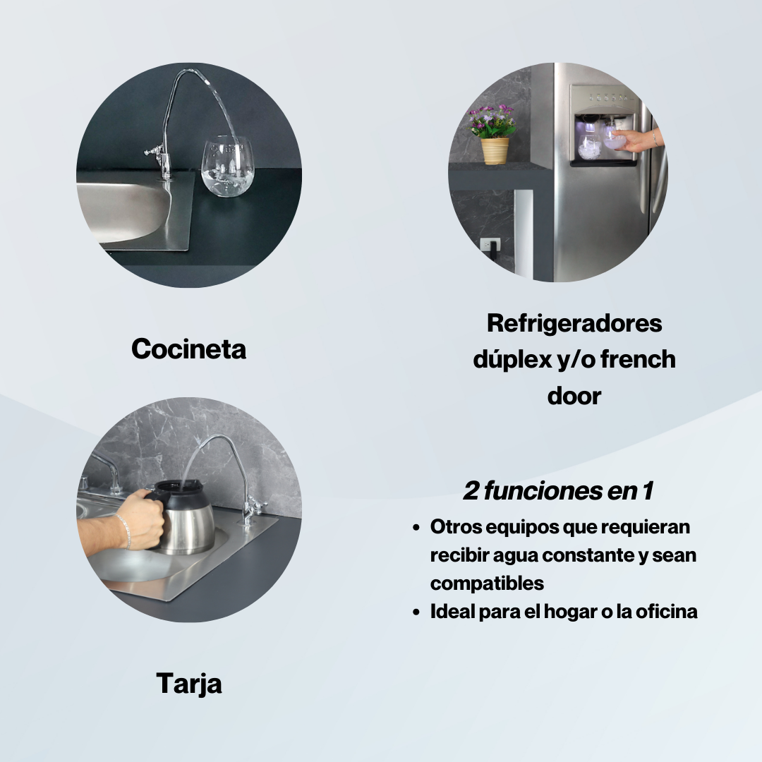 Foto 5 pulgar | Bomba Dispensadora 2 En 1 De Agua Y Hielo Eléctrica Refrigerador Dúplex Con Llave De Tarja