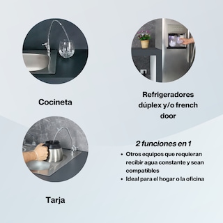 Foto 4 | Bomba Dispensadora 2 En 1 De Agua Y Hielo Eléctrica Refrigerador Dúplex Con Llave De Tarja