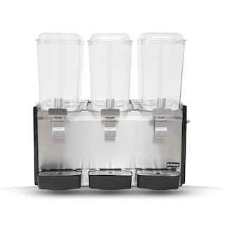 Foto 2 | Dispensador De Bebidas Frías Rhino Disbef-3t Policarbonato, 3 Tanques 18 L, Acero Inoxidable, Agitación Fuente, 680 W