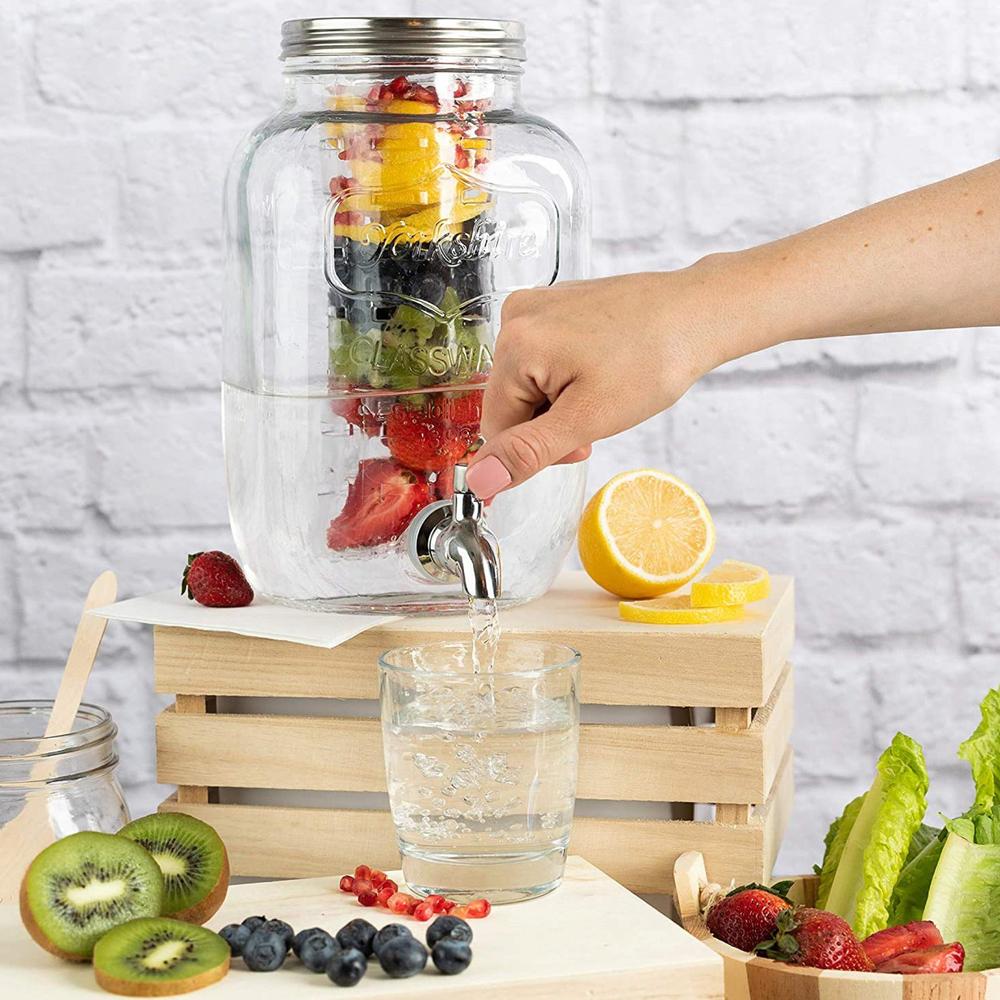Foto 3 pulgar | Dispensador Bebidas 4 Litros Mason Jar Vitrolero Con Tapa