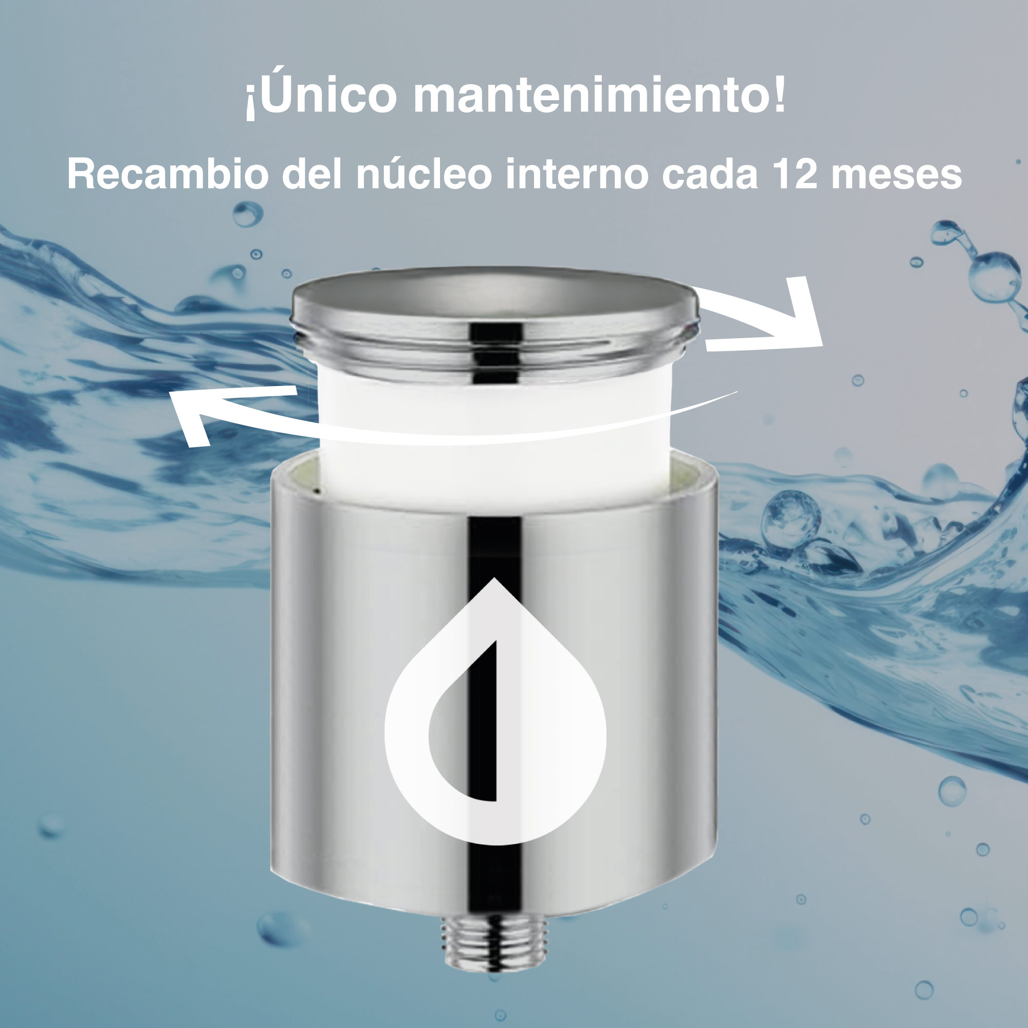 Foto 7 | Purificador De Regadera Universal