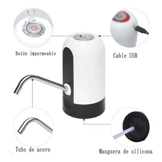 Foto 2 | Bomba Dispensadora De Agua Recargable Por Usb Para Robot De 2.3 A 4.5 Galones - Venta Internacional.