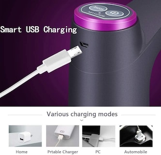Foto 2 | Bomba De Botella De Agua Portátil Con Carga Usb Y Apagado Automático - Venta Internacional.