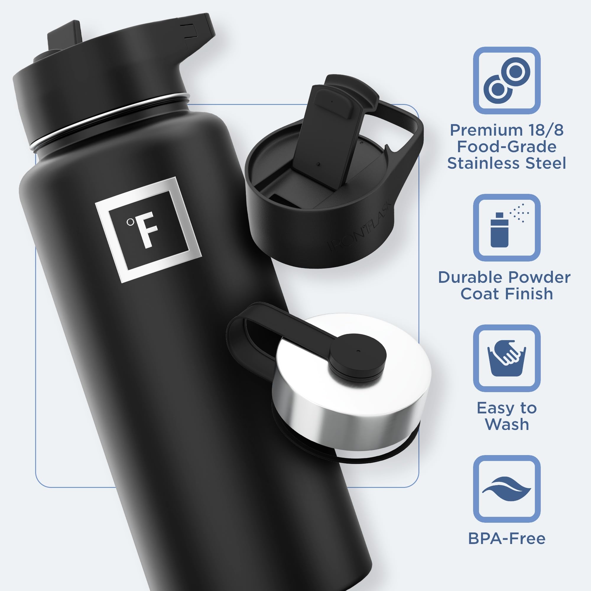 Foto 6 pulgar | Botella De Agua Iron °flask Para Acampar Y Senderismo, 960 Ml, Color Lavanda - Venta Internacional.