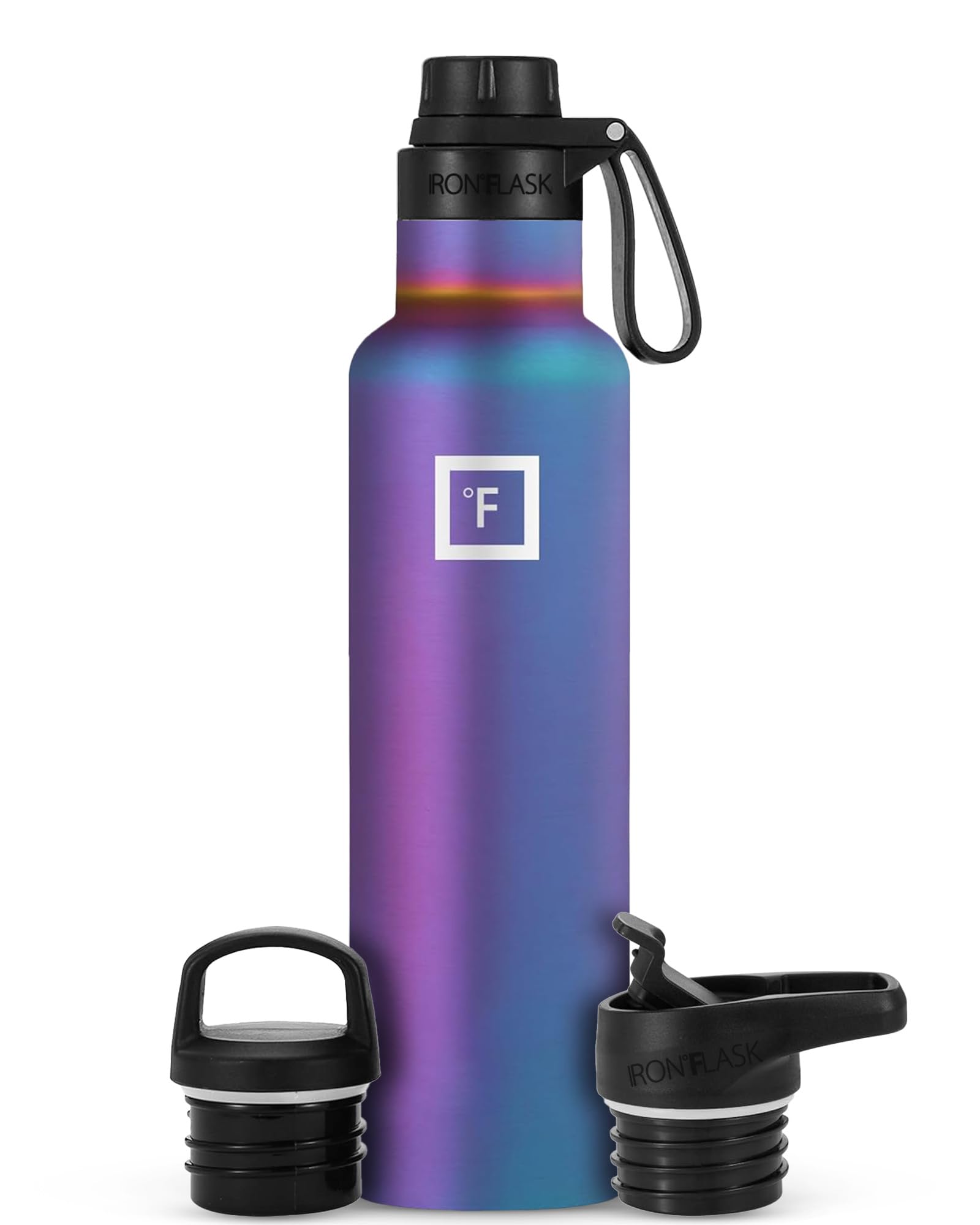 Foto 2 pulgar | Botella De Agua Iron °flask Para Acampar Y Senderismo, 700 Ml, Color Arcoíris Oscuro - Venta Internacional.