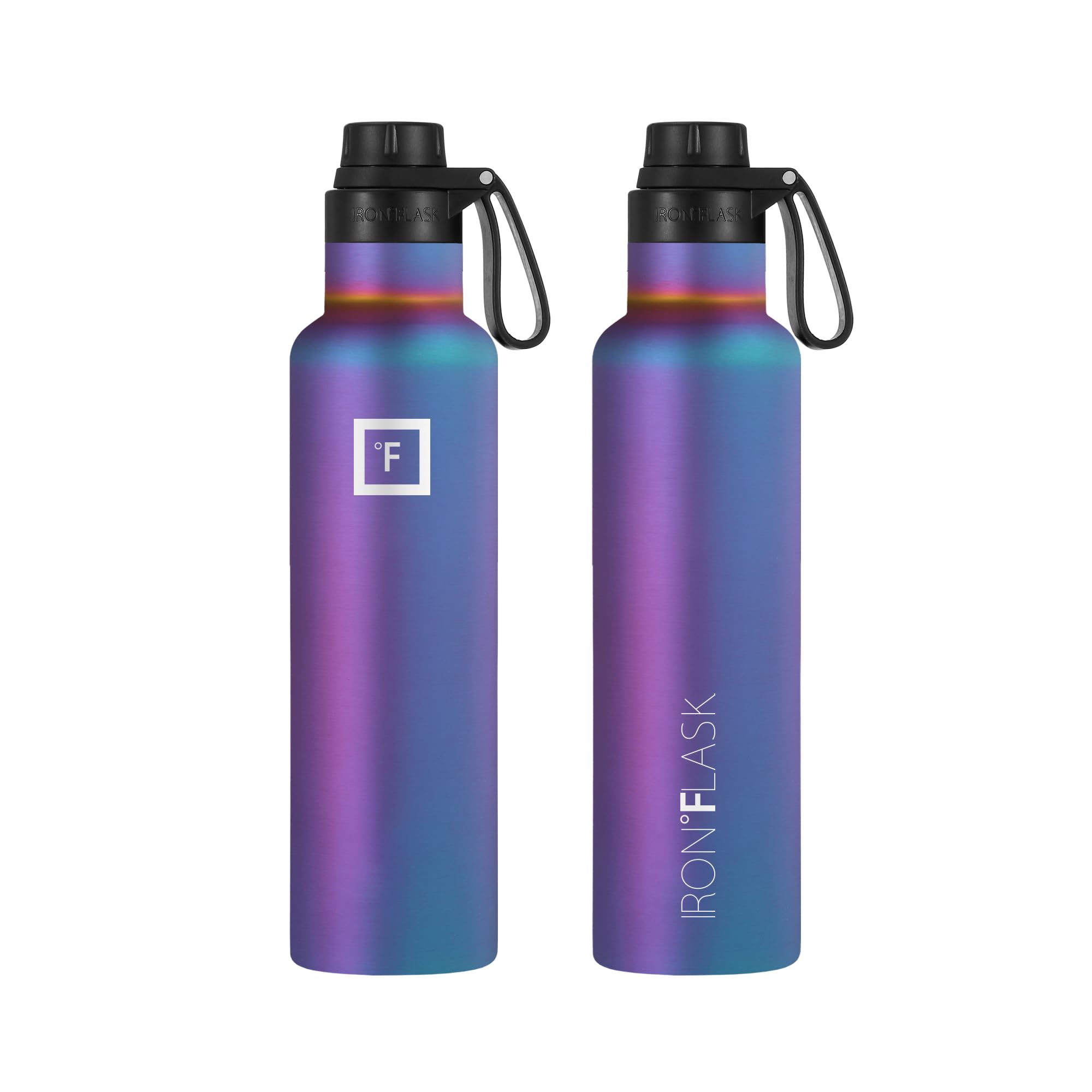 Foto 4 pulgar | Botella De Agua Iron °flask Para Acampar Y Senderismo, 700 Ml, Color Arcoíris Oscuro - Venta Internacional.