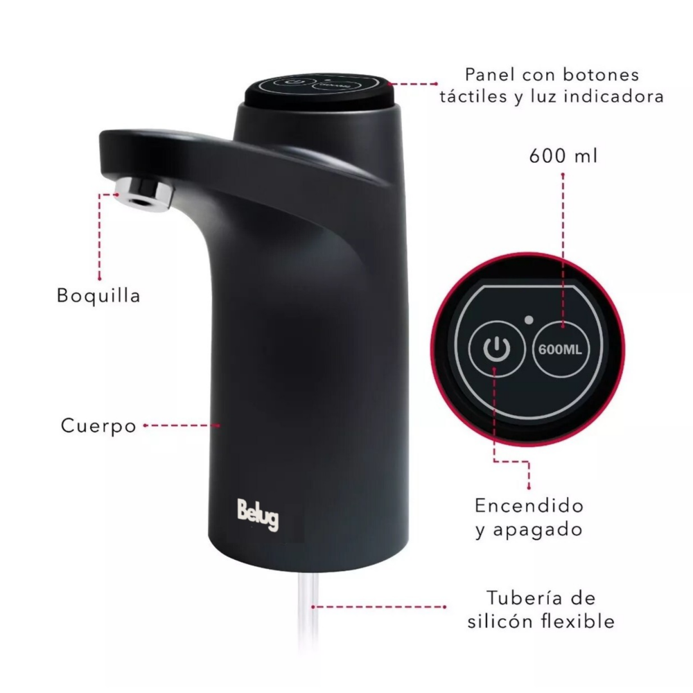 Foto 5 pulgar | Dispensador de Agua Eléctrico Belug Rc-wd2 Negro