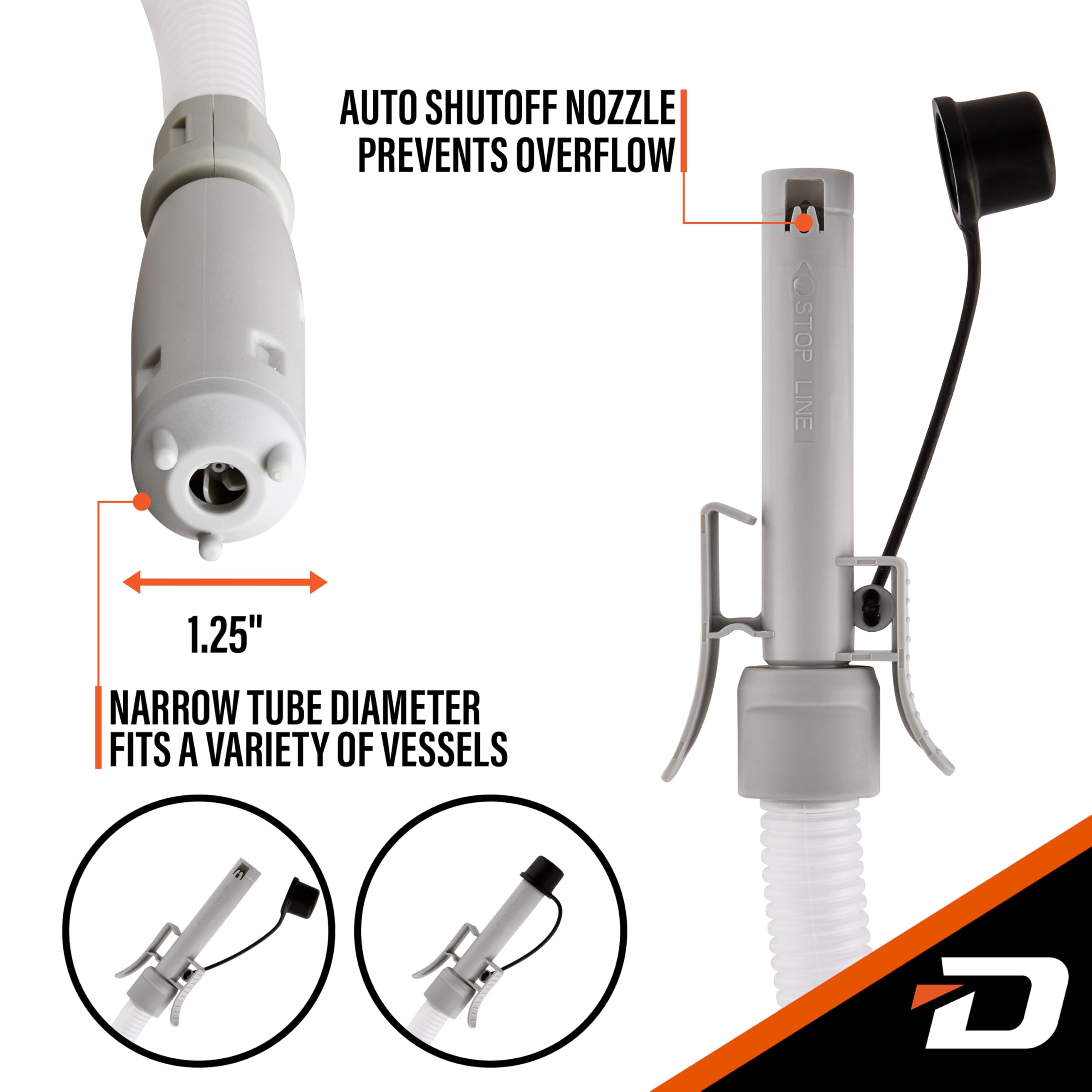 Foto 6 pulgar | Bomba De Transferencia De Combustible Para Lata De Gasolina Deway Con Parada Automática De 3,8 L/min - Venta Interna