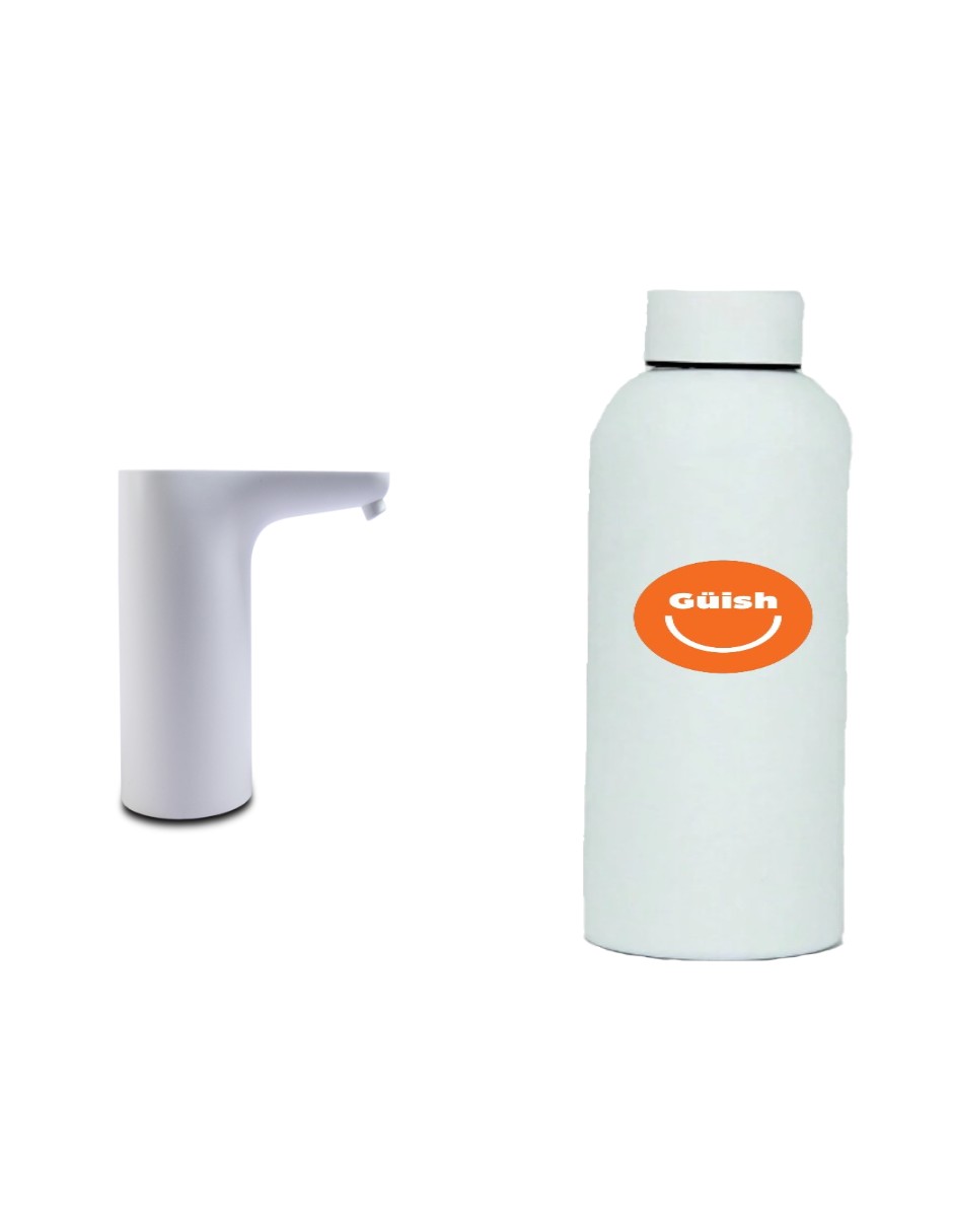 Dispensador De Agua Portátil Eléctrico + Termo De Agua Güish