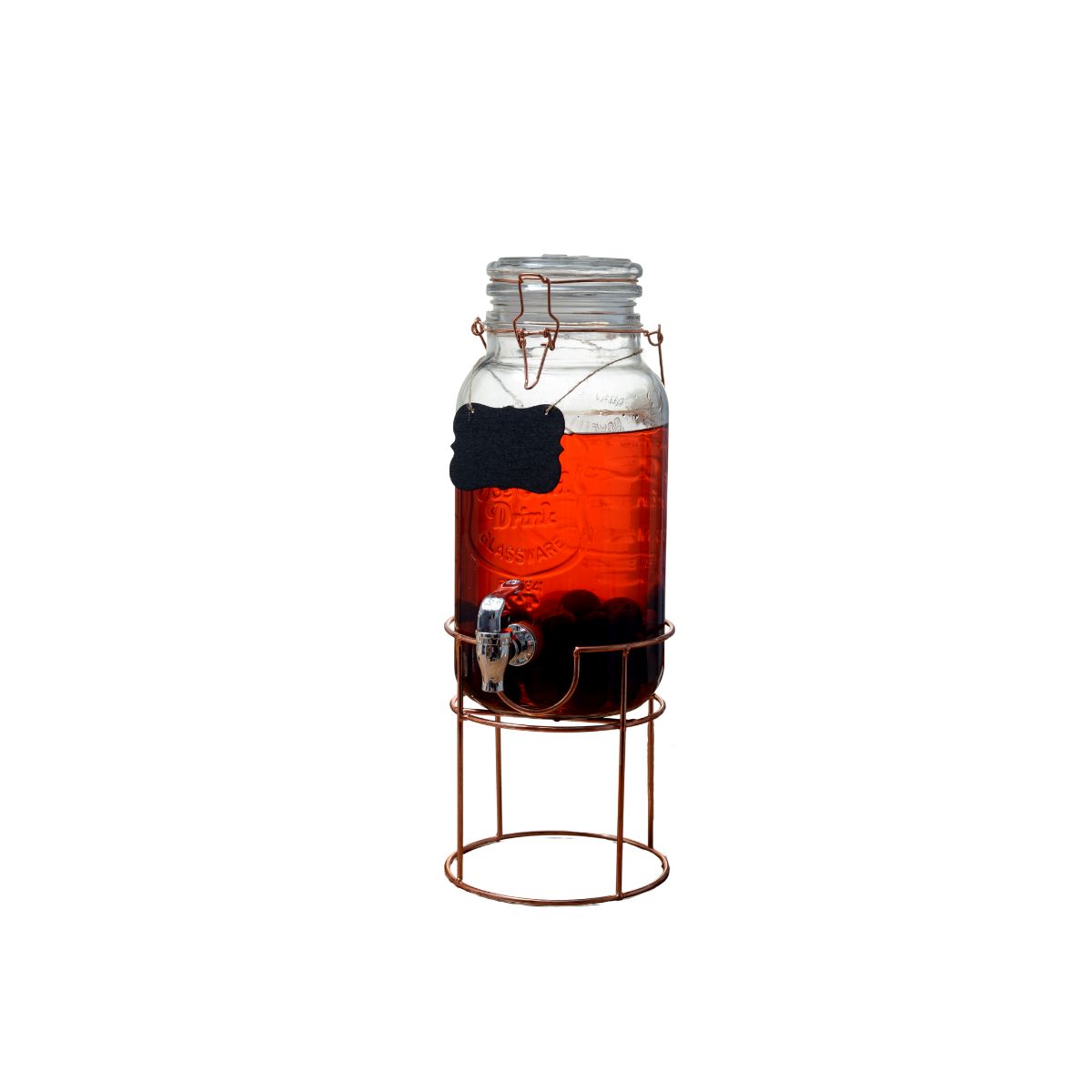 Dispensador De Agua De Vidrio Con Base Vittori 3.5 Litros