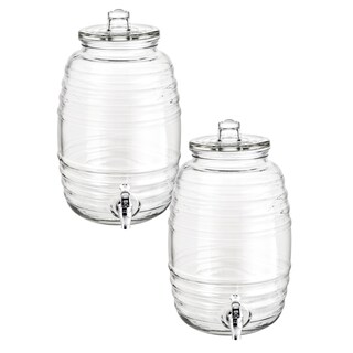 Foto 1 | Dispensador De Agua De Vidrio Con Tapa Vittori 10 Litros 2 Piezas