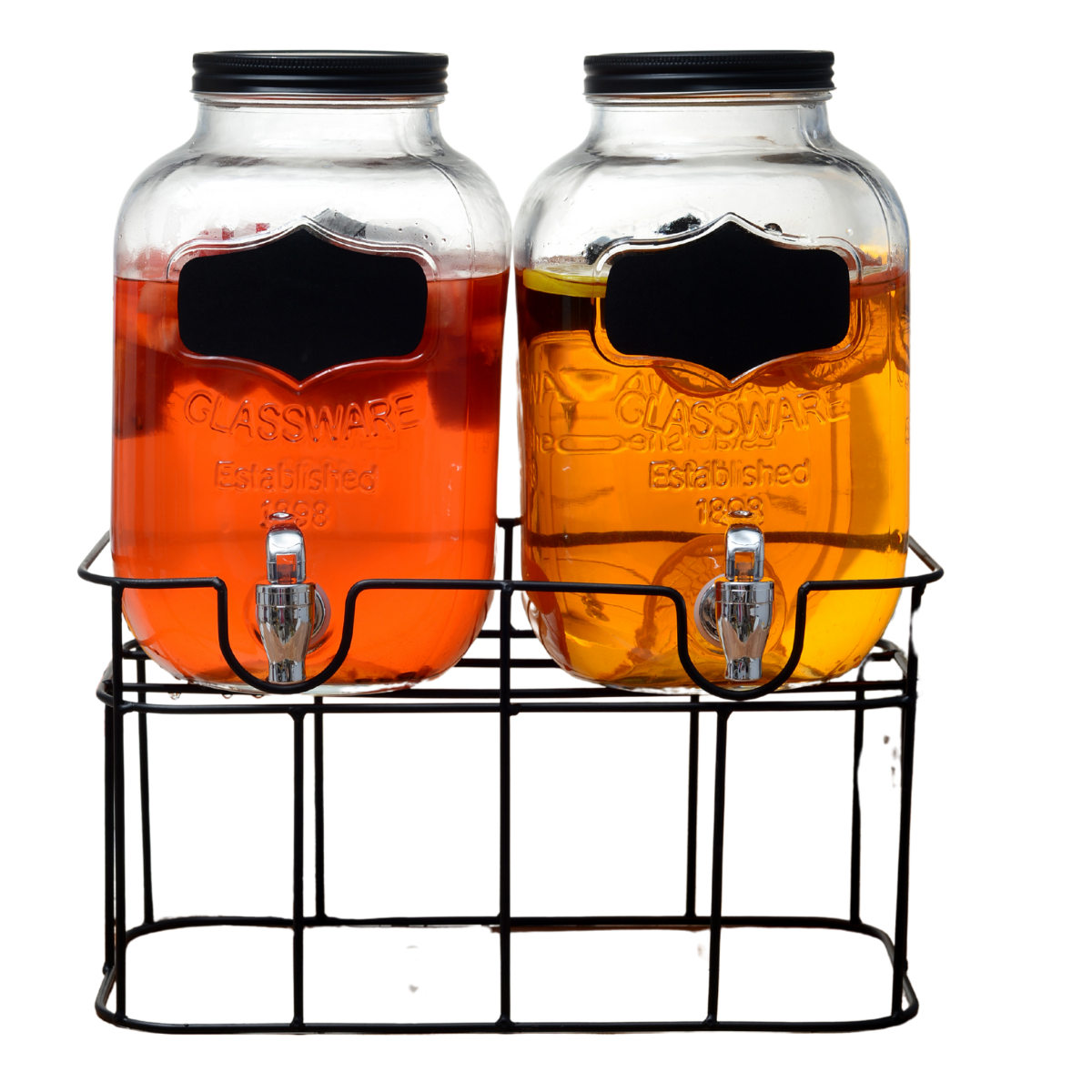 Dispensador De Agua De Vidrio Vittori 5 Litros 2 Piezas